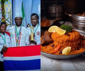 Mixed Reactions As Gambia Beats Nigeria To Win Best Jollof 2023 Jollof rice fans worldwide have taken to social media to share their thoughts about The Gambia emerging winners of the 2023 Jollof competition at the West Africa Food Festival held in Lagos, Nigeria. The competition, which ran from August 9-14, saw the winning team, led by the award-winning Chef Saikou Bojang beat 15 other countries including Nigeria, Ghana, and Liberia to emerge champions. WAFFEST featured four master classes, food and wine tastings. Reacting to The Gambia's win, tweeps have taken to the social media platform X to share their thoughts about the competition. While some celebrated The Gambia's win, others expressed their disbelief at their win. Ava Dadonness tweeted, "The Gambia is the champion of Jollof!!! Now Nigeria, Ghana, and Liberia can hang it up." Thatmarieaj, "I worked with Chef Bojang @SenegambiaHotel, and he makes a mean meal Well done team Gambia ." Hussain Dada, "I don’t wanna hear no more JOLLOF RICE debate on this app ever again! Gambia leads the way. Nigeria and Ghana in the mud." Rachel Renee, "So Gambia took 1st place in the Jollof Rice Competition in Lagos?! I know my people having a fit." Sheabuttaqueen wrote, "The jollof from another country other than Gambia and Senegal doesn’t compare." Amie Bright also tweeted, "The Gambia stays winning this Jollof rice competition, 3 times in a row gotta mean something unknown. The small population is our only problem that’s why we’re not out there!! Lol smh." HelloPrincess, taking a jab at Nigeria and Ghana's Jollof skills, tweeted, "Ok so Gambia won the best Jollof rice competition. Nigeria & Ghana need to stop yapping now." A few other tweeps also joined in on the conversation, expressing disbelief at The Gambia's win thus: Ciatta Doe, a Liberian, tweeted, "The Gambia beat Liberia in a Jollof competition??! FOOLISHNESS." Obinna. Et disagreeing with the win wrote, "The Gambia taking the top spot in the jollof competition is as preposterous as a fish riding a bicycle. A glitch in the matrix of culinary expectations. Very hard to fathom!" Queen Etonde, "I think Nigerian Jollof is not even top 3…. Senegal, Gambia, Liberia, and Cameroon are the top 4 (in that order.)" Eman simply tweeted, "wtf u mean Gambia won the competition for best jollof rice???" Who is the best at cooking jollof rice in Africa? Follow us for more breaking news Gbamsblog news Source: punch news