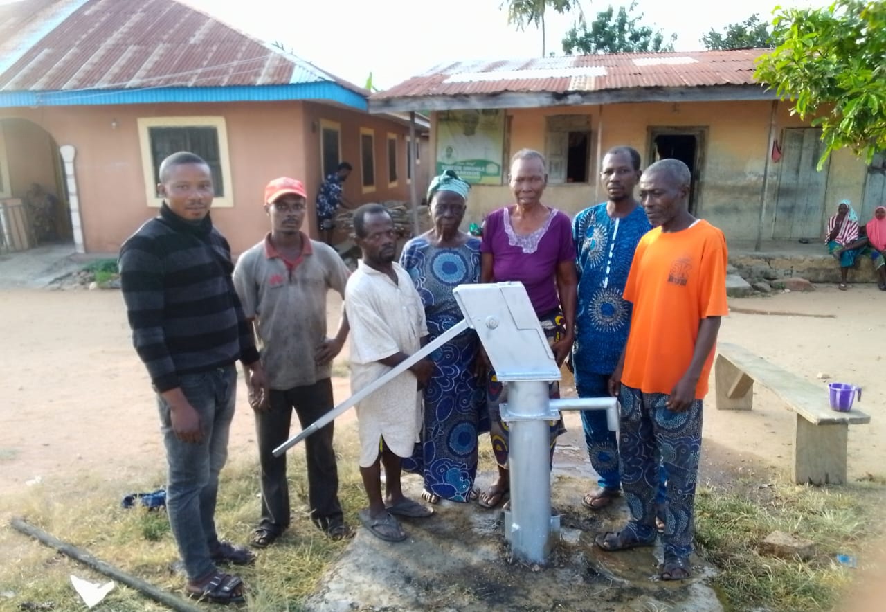 IDRUFEM Support Group 4 Leke Omede Gifts Idoyi Community with a Borehole