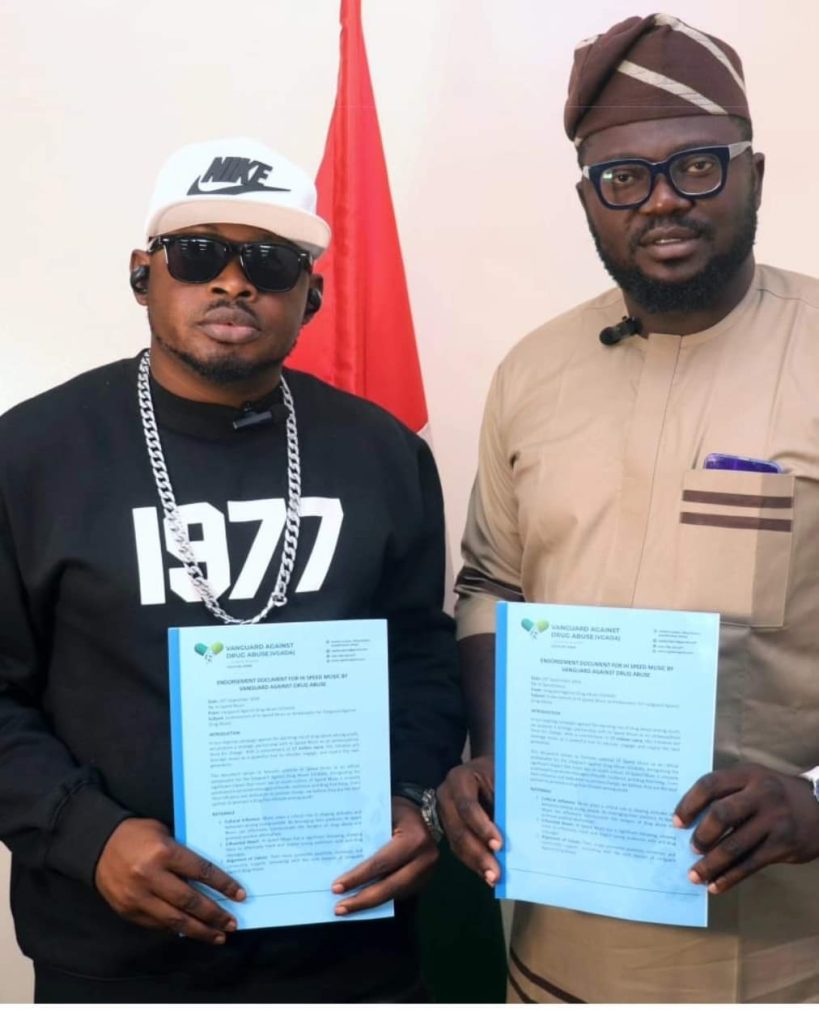 Kogi-Born Music Star, Hi-Speed ,Signs Endorsement Deal , Vanguard Against Drug Abuse (VGADA)