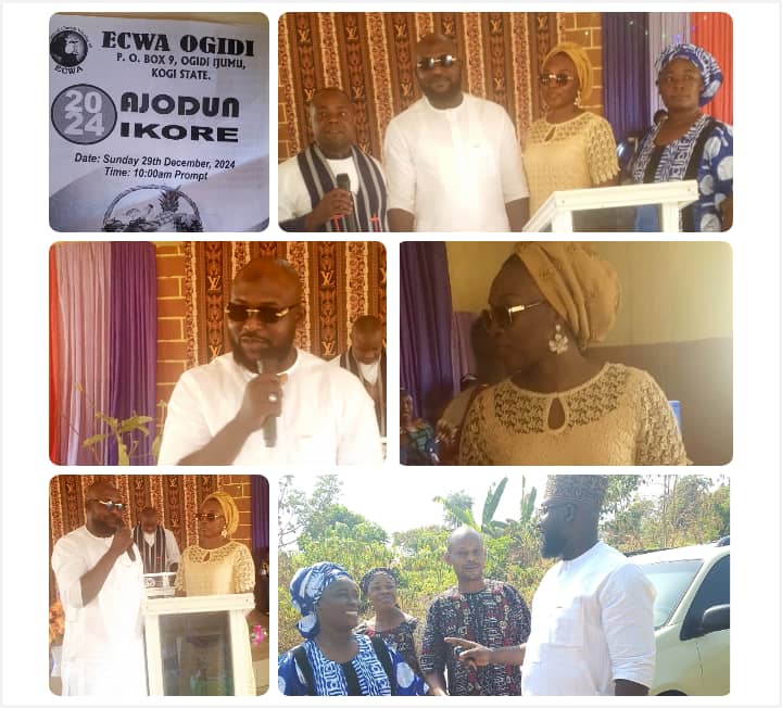 Ijumu Executive Chairman Attends 2024 Ajodun Ikore of ECWA Ogidi Alongside First Lady, Preaches Love, Unity, and Commitment to Community Development