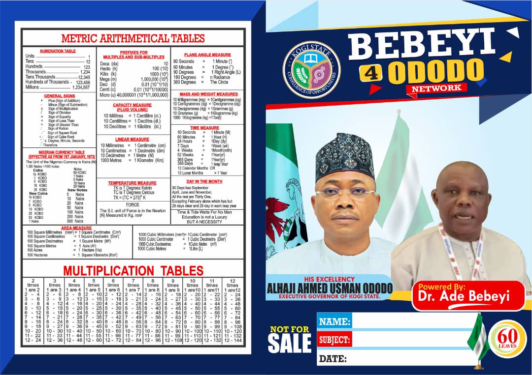 BEBEYI NETWORK FOR ODODO SET TO DISTRIBUTE THOUSANDS OF WRITING MATERIALS TO SCHOOLS IN SUPPORT OF GOVERNOR ODODO’S FREE EDUCATION DRIVE