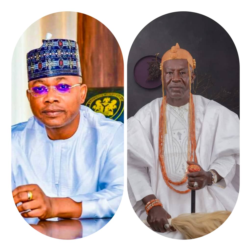 HRH OBA RICHARD OLUSEGUN ADEOLA (JP) THE ELERE OF ERE KINGDOM CONGRATULATES GOVERNOR AHMED USMAN ODODO'S ONE YEAR ANNIVERSARY IN OFFICE