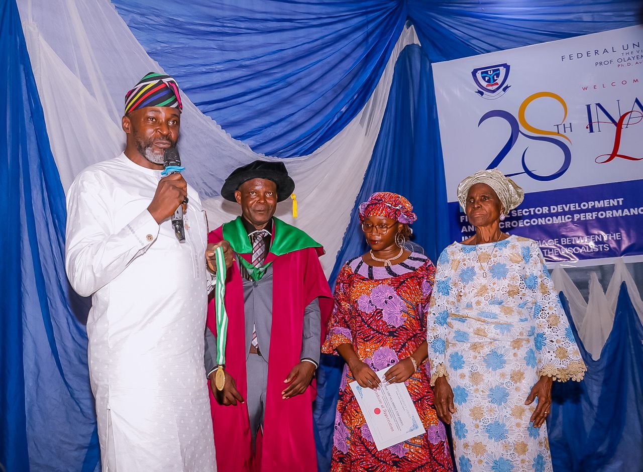 Hon. Wemi Jones celebrates academic excellence at Prof Omofa's inaugural lecture on Nigeria's economic future